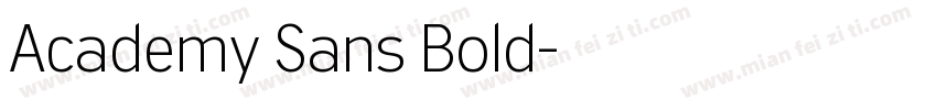Academy Sans Bold字体转换